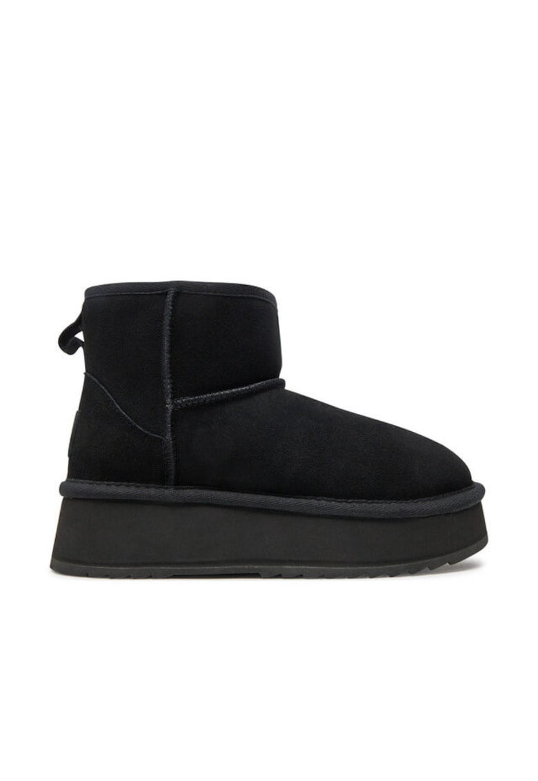 Cizme de iarna dama NMORR301Q - Piele naturala - Negru