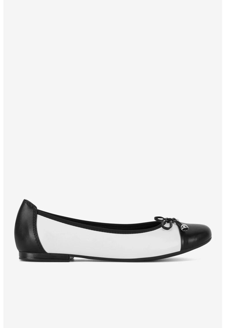 Balerini 5903698580814 - Piele naturala - Alb - Alb