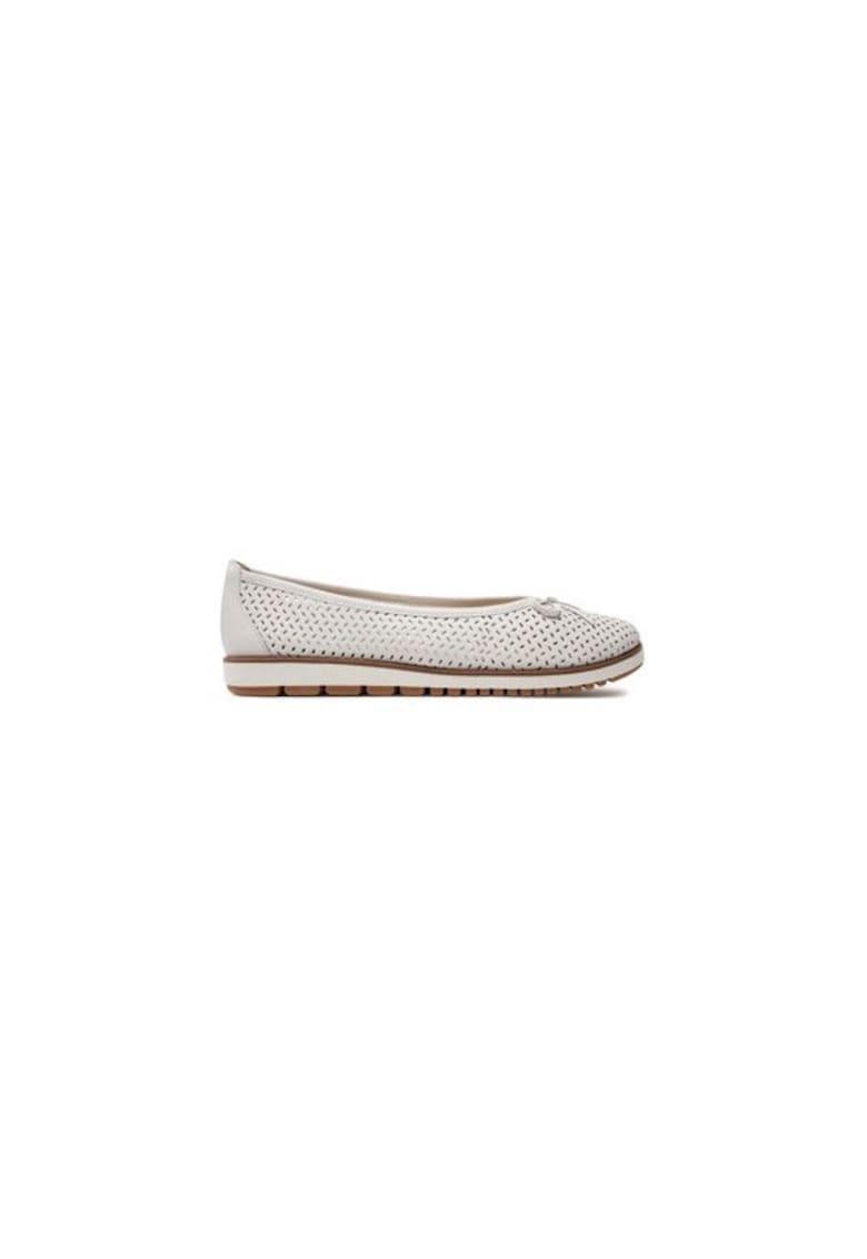 Balerini 303716202 - Piele naturala - Alb - Alb