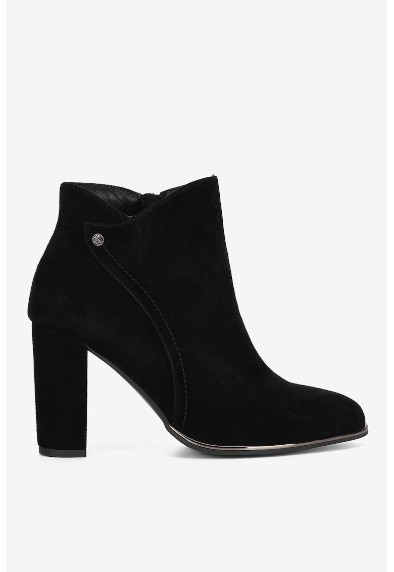 Ghete dama 5905588884859 - Piele intoarsa - Negru - Negru