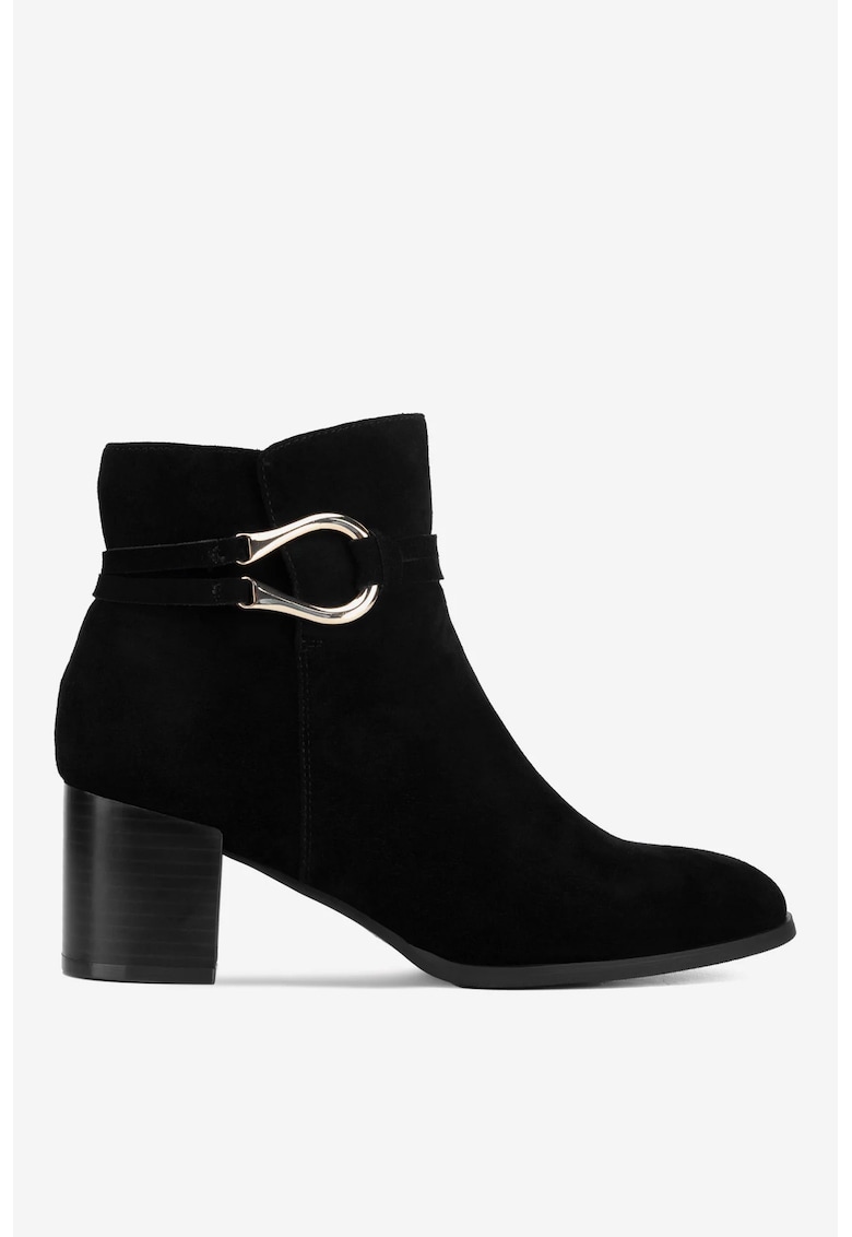Ghete dama 5905588884927 - Piele intoarsa - Negru - Negru