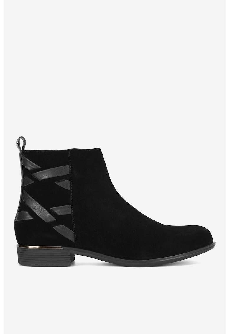 Ghete dama 5905588967224 - Piele intoarsa - Negru - Negru