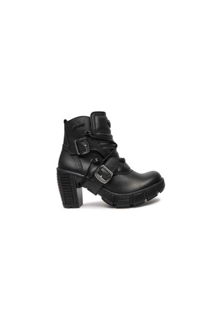 Ghete dama 304874598 - Piele ecologica - Negru - Negru