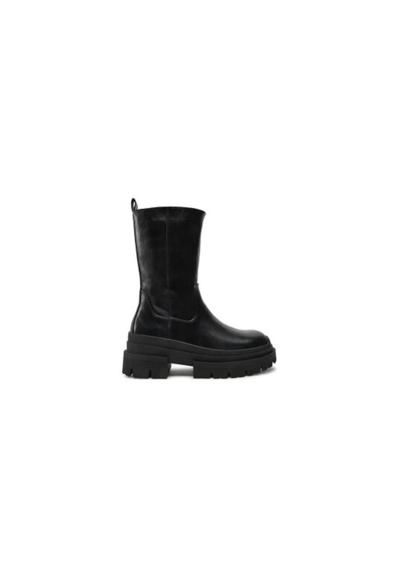 Ghete dama  304484346 - Piele ecologica - Negru