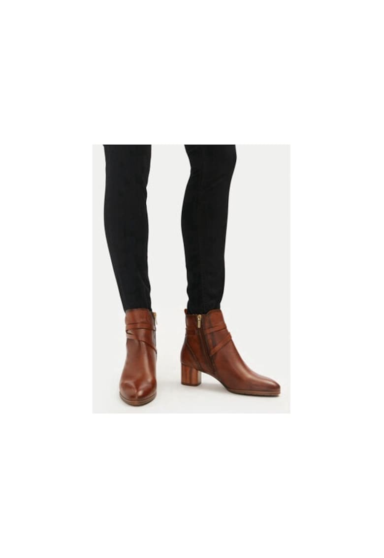 Ghete dama 302997916 - Piele naturala - Maro