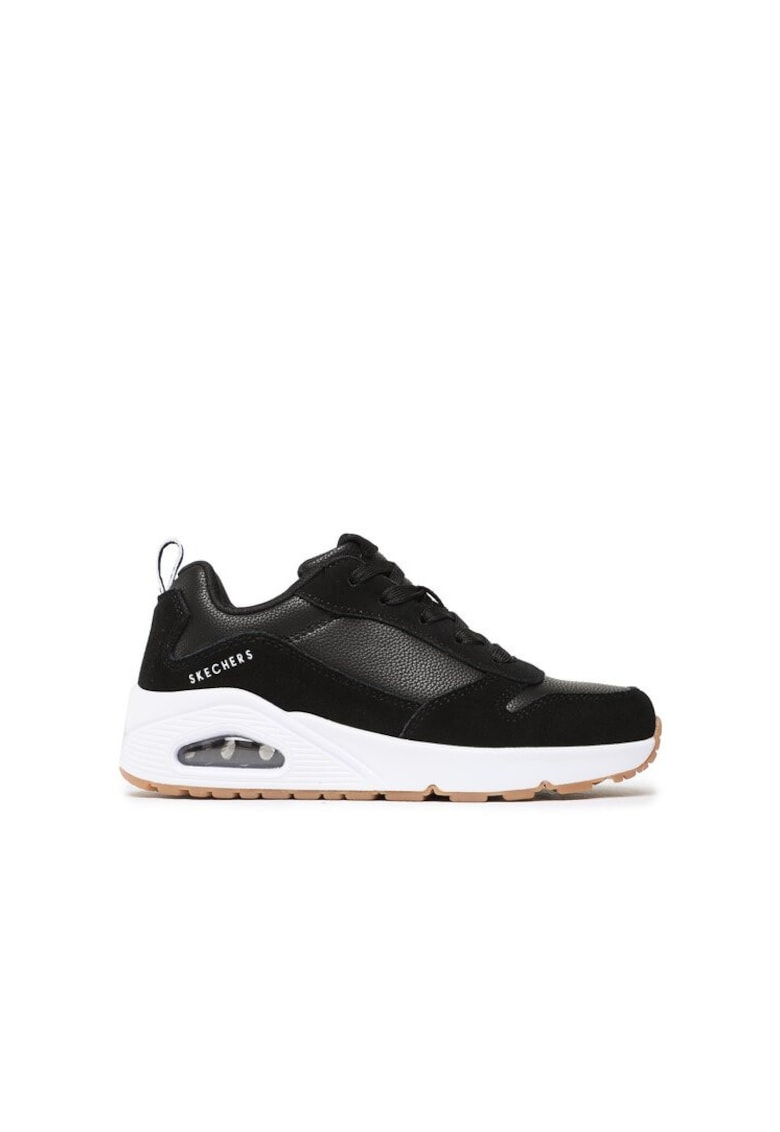 Pantofi sport baieti 300593462 - Piele ecologica - Negru - Negru