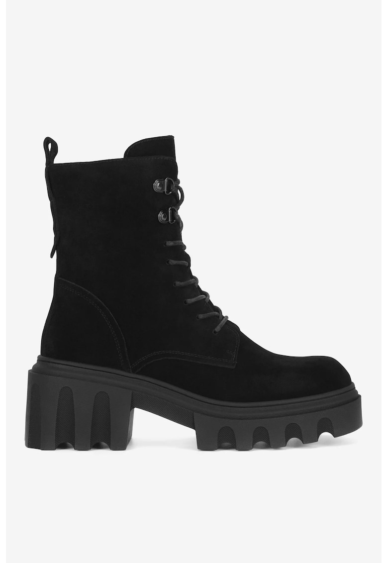 Ghete dama 5905588881766 - Piele intoarsa - Negru