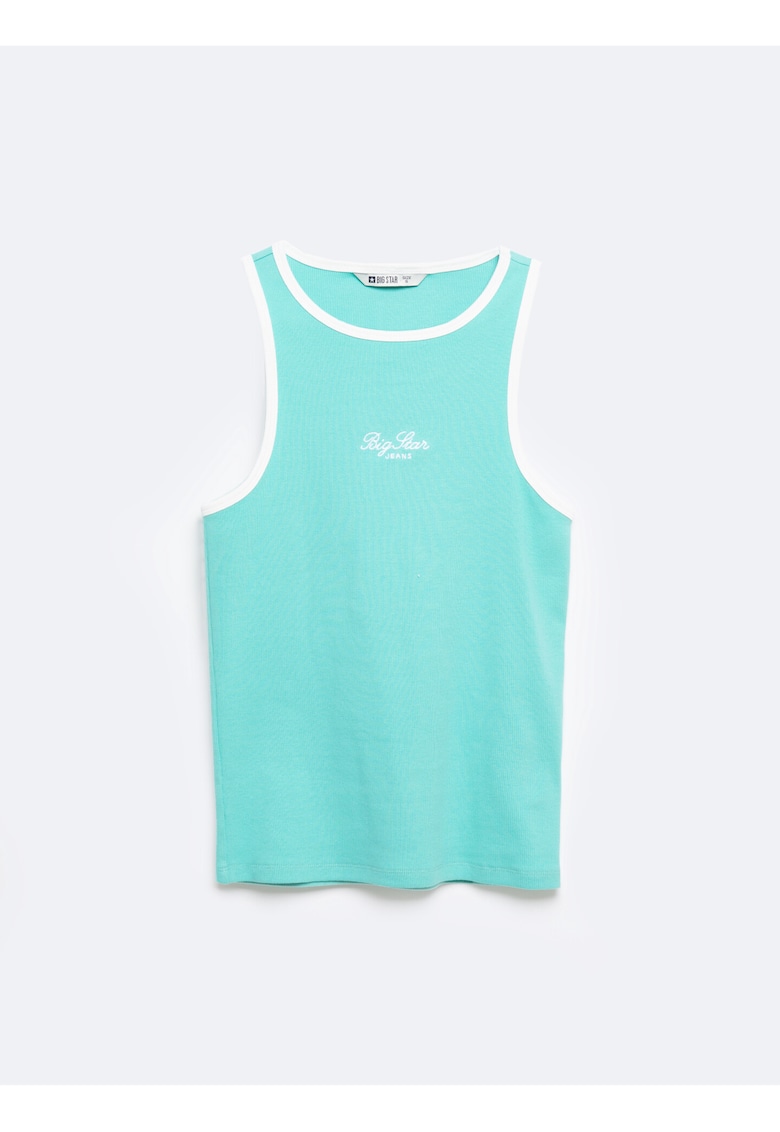 Top slim fit cu logo brodat Arisa