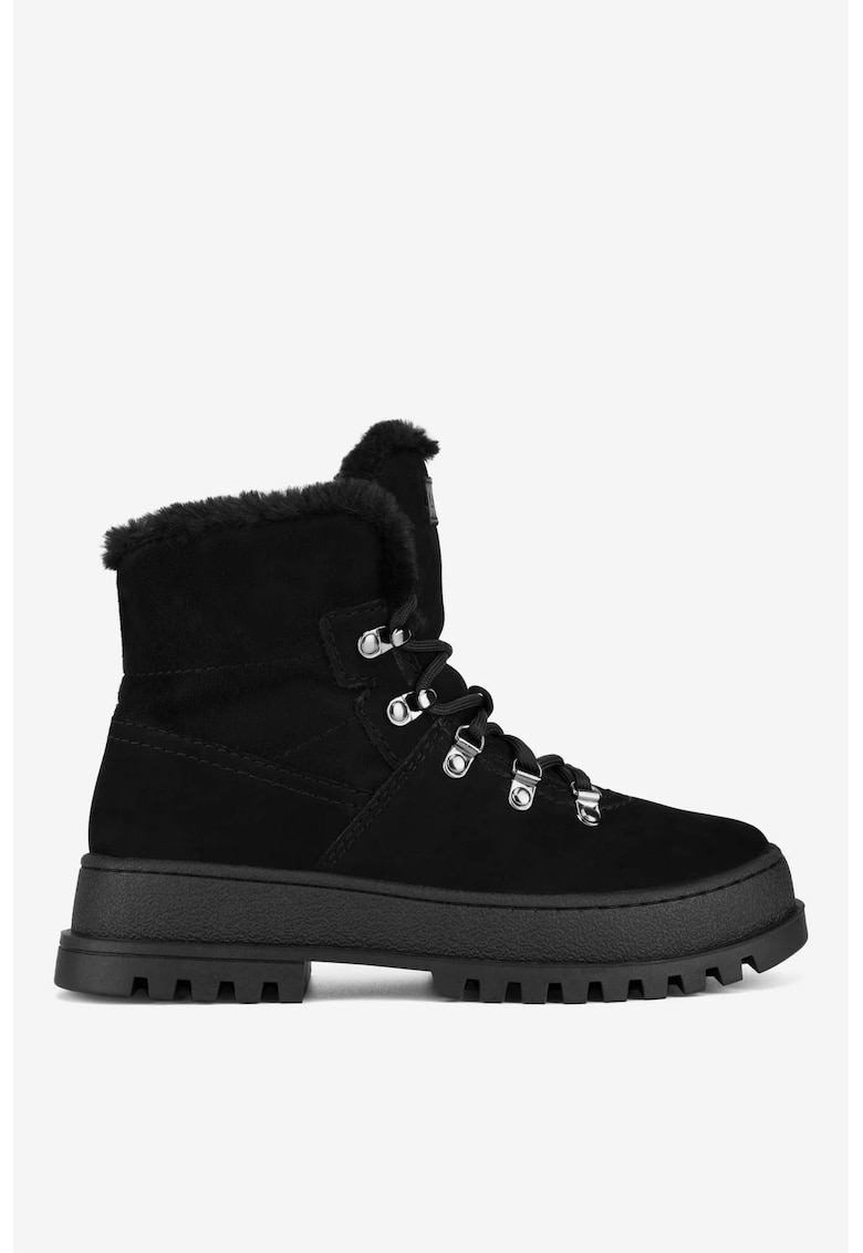 Ghete dama 5903419254949 - Piele nabuc - Negru - Negru