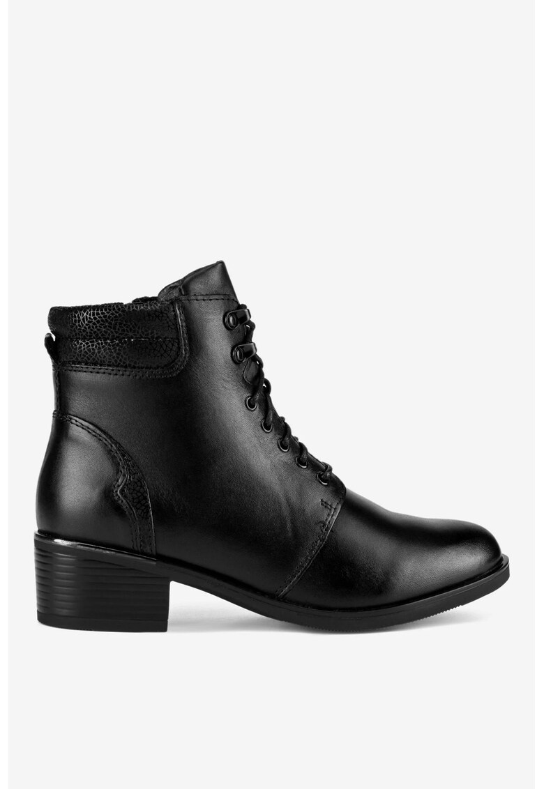 Ghete dama 5903419555954 - Piele naturala - Negru - Negru