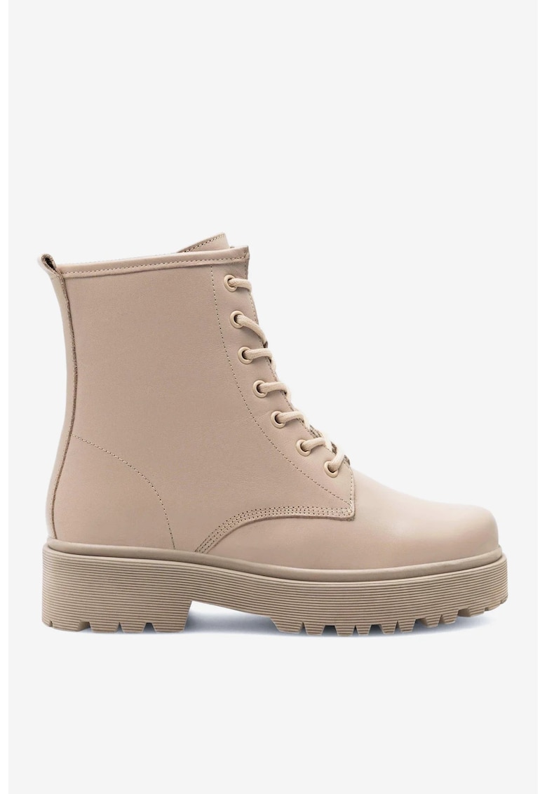 Ghete dama 5904862924939 - Piele naturala - Bej