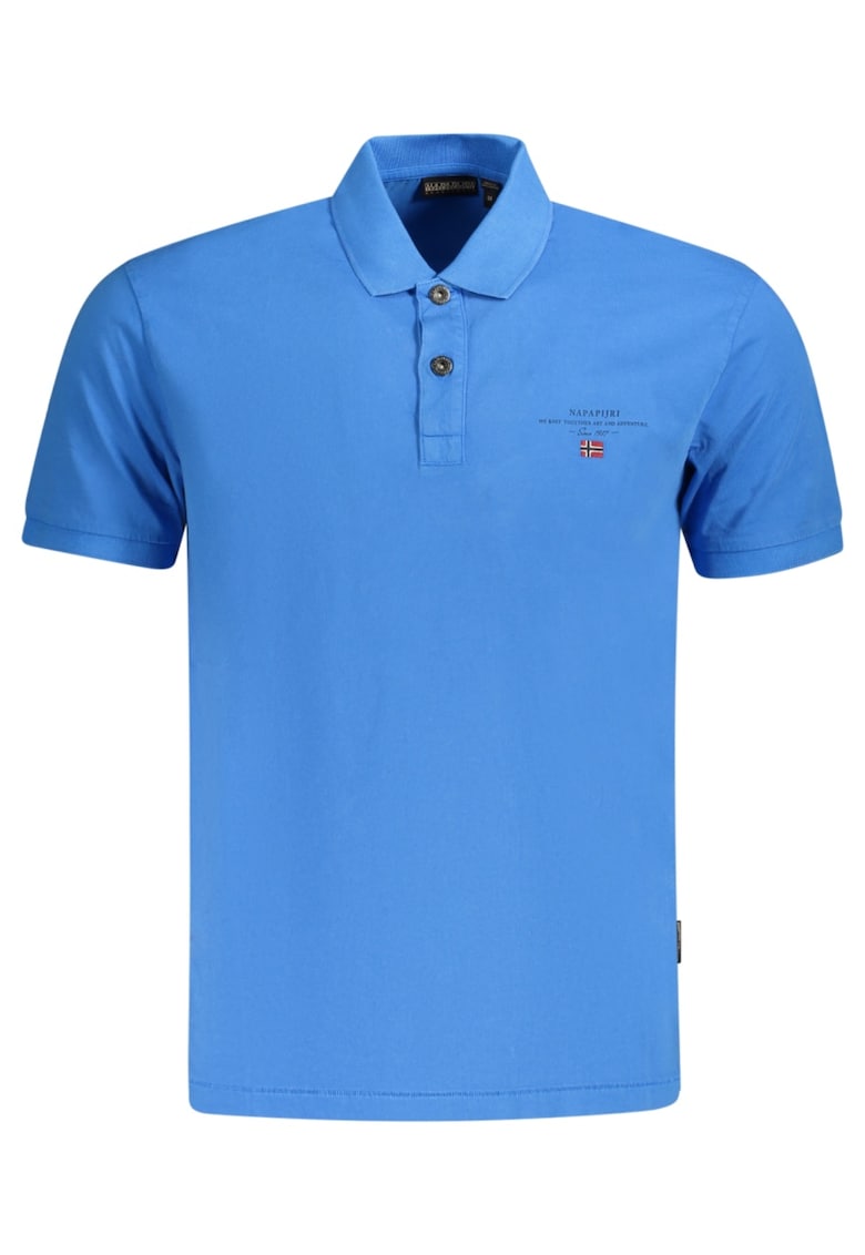 Tricou Polo barbati - Elbas NP0A4GB4 - Regular Fit - Albastru Tricou Polo barbati - Elbas NP0A4GB4 - Regular Fit - Albastru