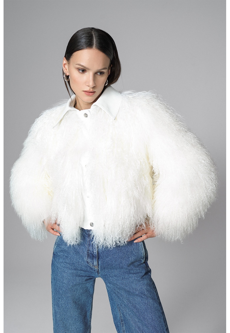 Jacheta din blana de oaie mongoleza 2073