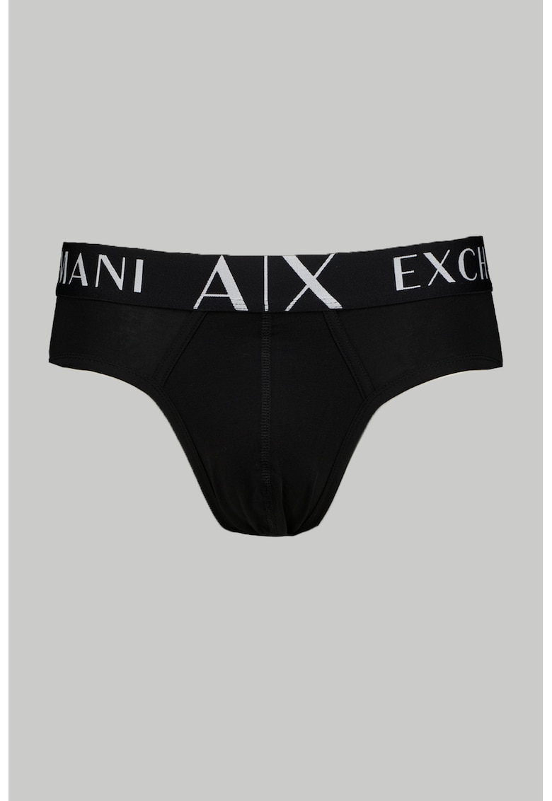 Chiloti cu banda logo in talie - Negru