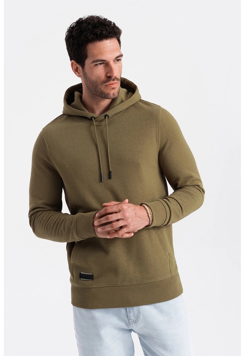 Hanorac de bumbac cu buzunar kangaroo