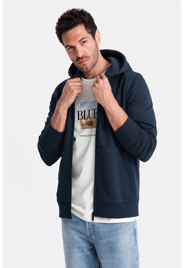 Hanorac OM-SSBZ-0160 - Barbati - Cu fermoar - Cu gluga