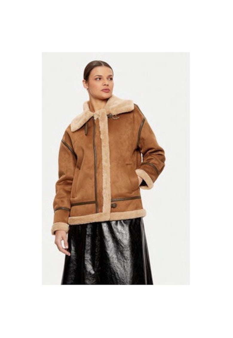 Geaca dama - poliester/elastan - maro Geaca dama - poliester/elastan - maro