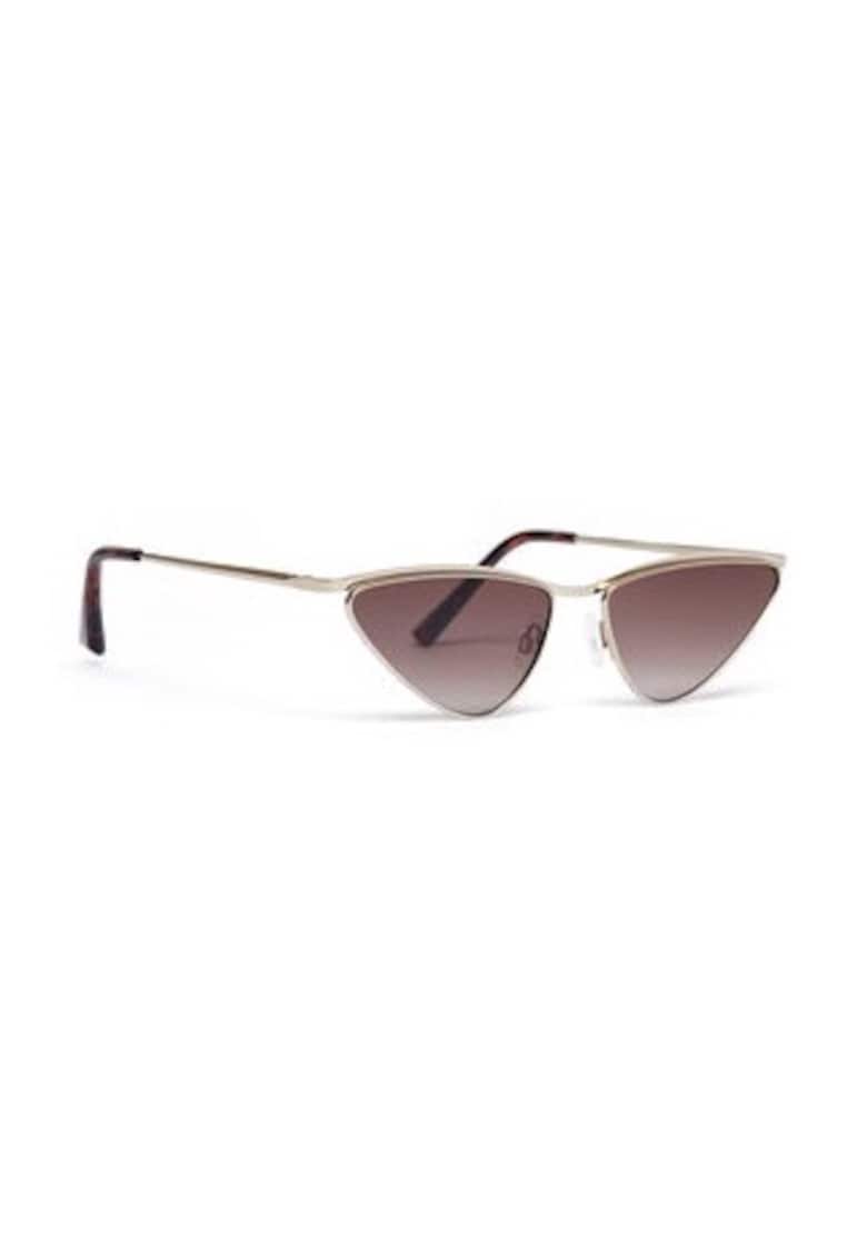 Ochelari de soare dama Delise - plastic - auriu/roz