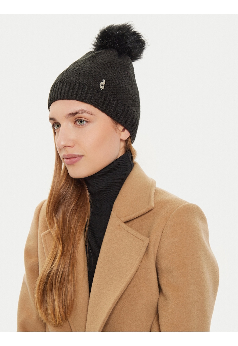 Caciula de dama - neagra - material acril - one size