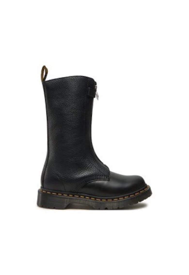 Cizme dama 1B99 Front Zip - piele - negru - 36 EU