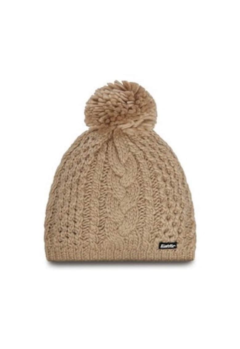 Caciula dama Eisbar Afra Pompon 75039 - gri - material sintetic