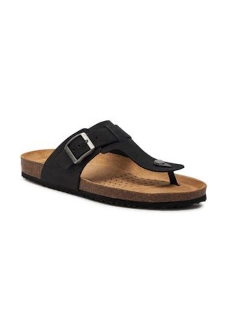 Papuci dama model Ghita D U159VD 00032 - piele naturala - negru -