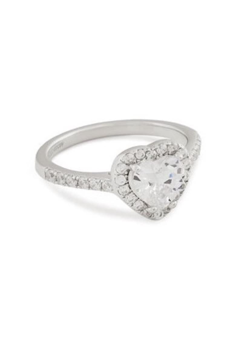 Inel dama Heart Gem - alb - 14
