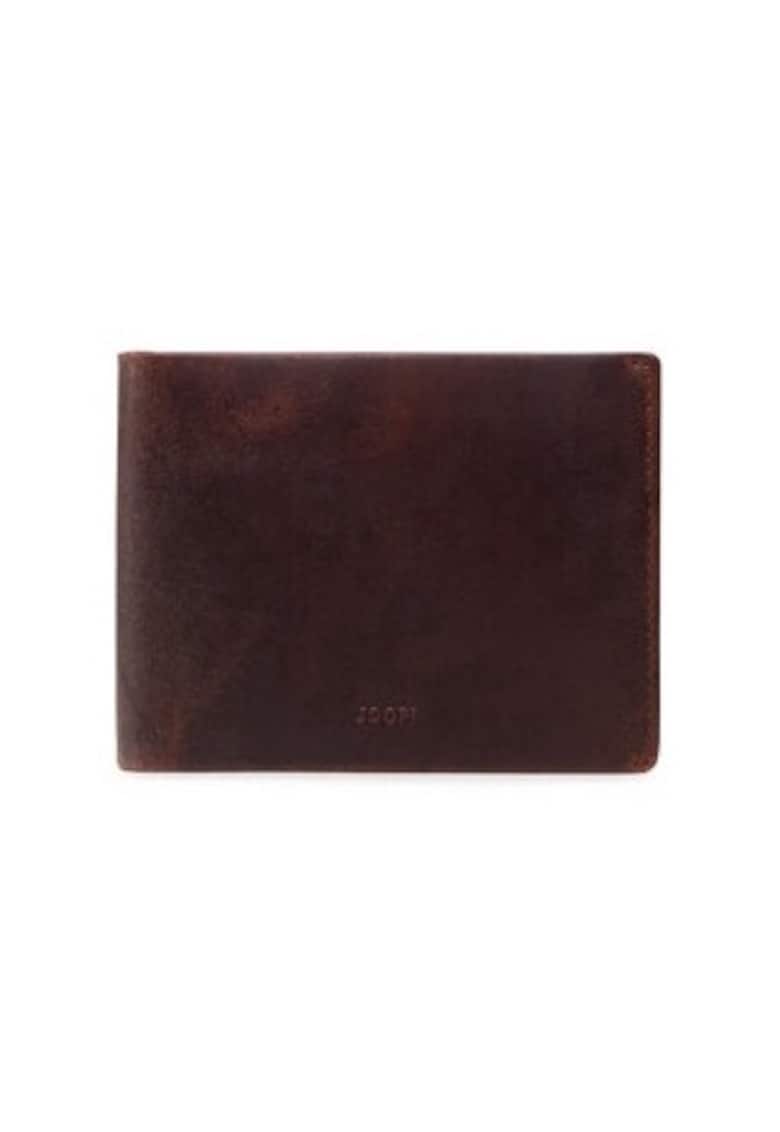 Portofel barbati Loreto - piele - 12.5 x 9.5 x 1.5 cm - maro