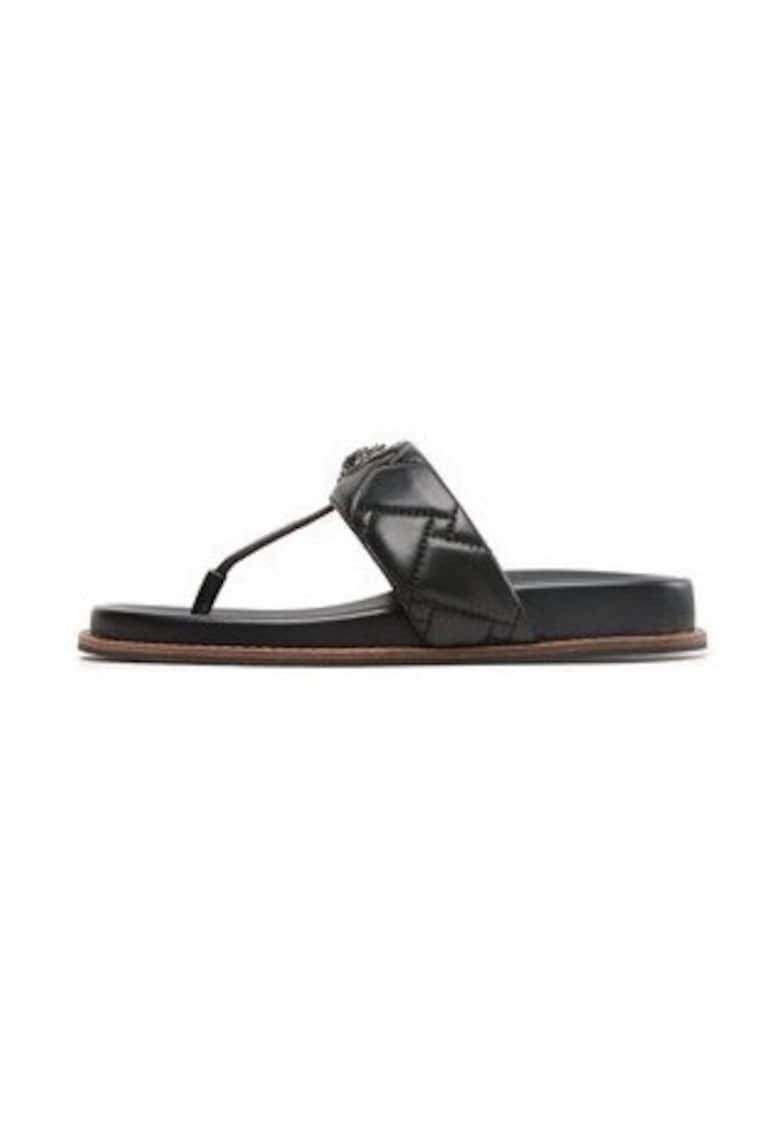 Slapi dama Kensington T-Bar Chunky - piele ecologica - negru - Negru
