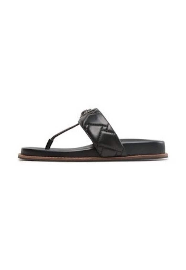 Slapi dama  Kensington T-Bar Chunky - piele ecologica - negru