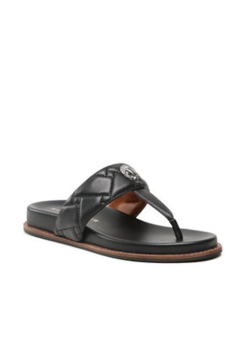 Slapi dama  Kensington T-Bar Chunky - ecologic - negru - 36EU