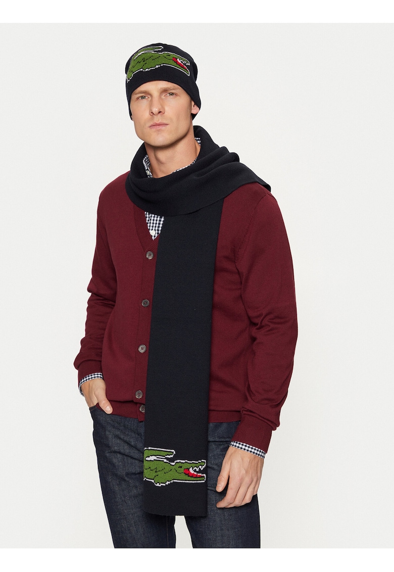 Set esarfa si palarie barbatesti -  bleumarin - material - lana - OS