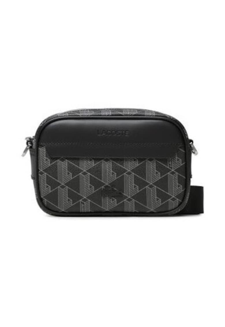 Geanta barbati neagra - material piele ecologica - 19.5 x 12.5 x 6 cm