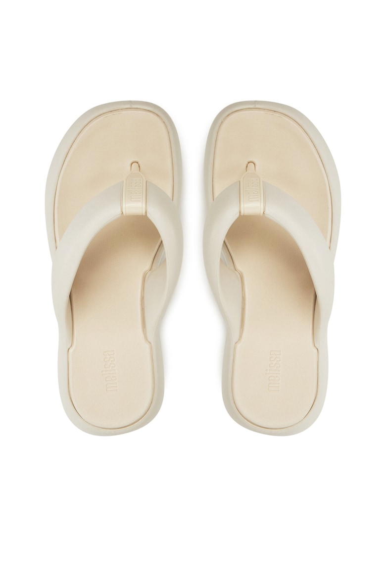Slapi dama - bej - material plastic - cu platforma -