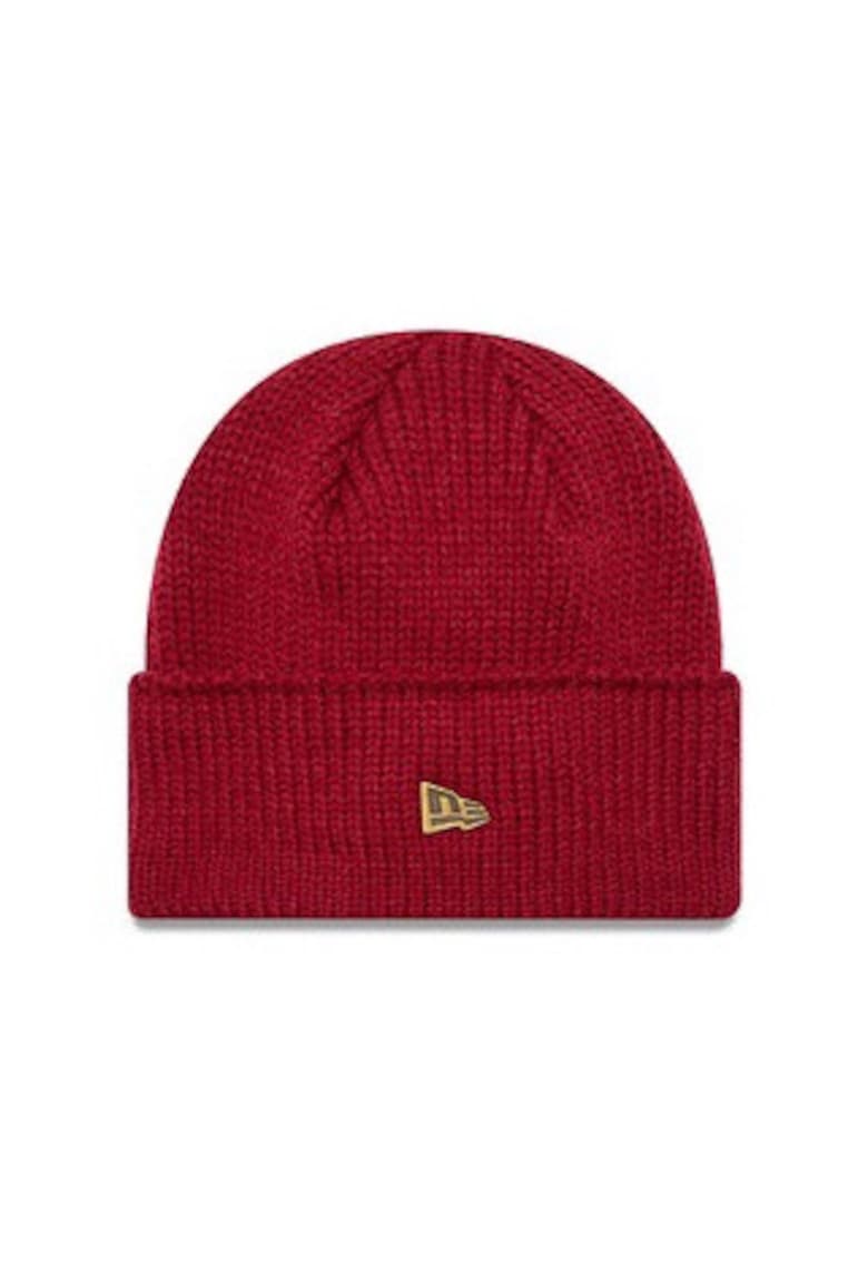 Caciula barbati - Wide Cuff Beanie - rosu - material sintetic