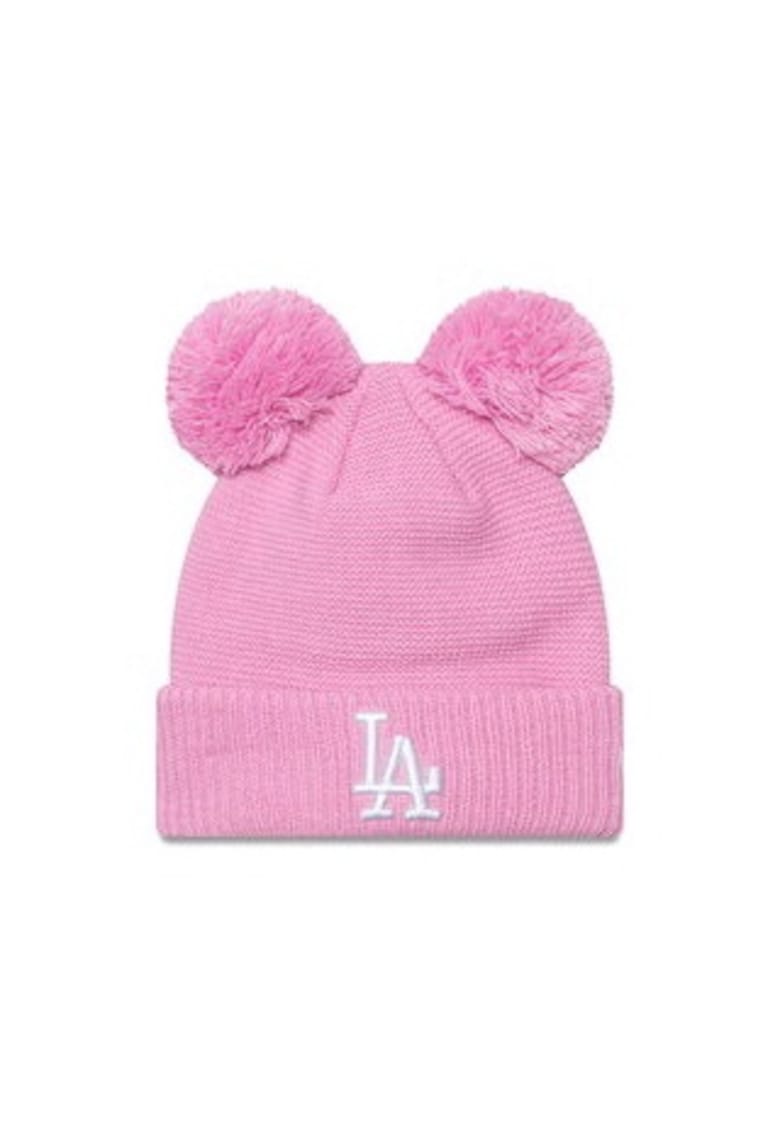 Caciula dama  Double Pom - acril - roz