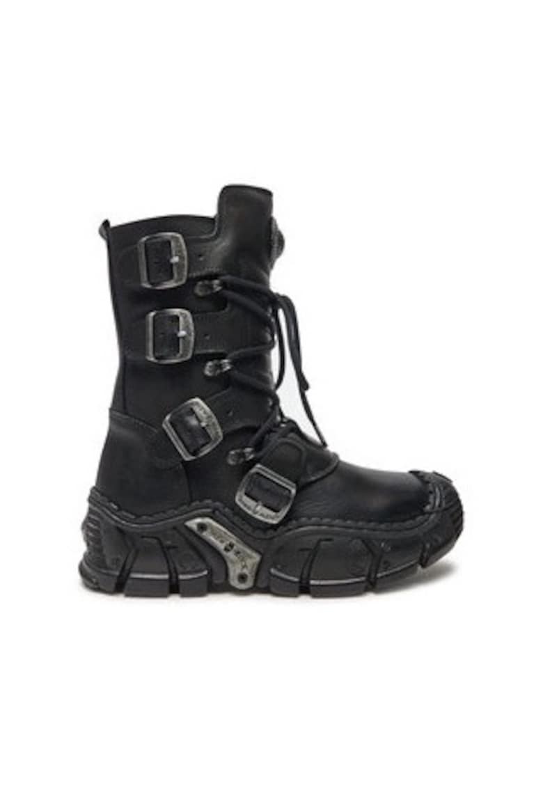 Botine dama piele naturala - negru