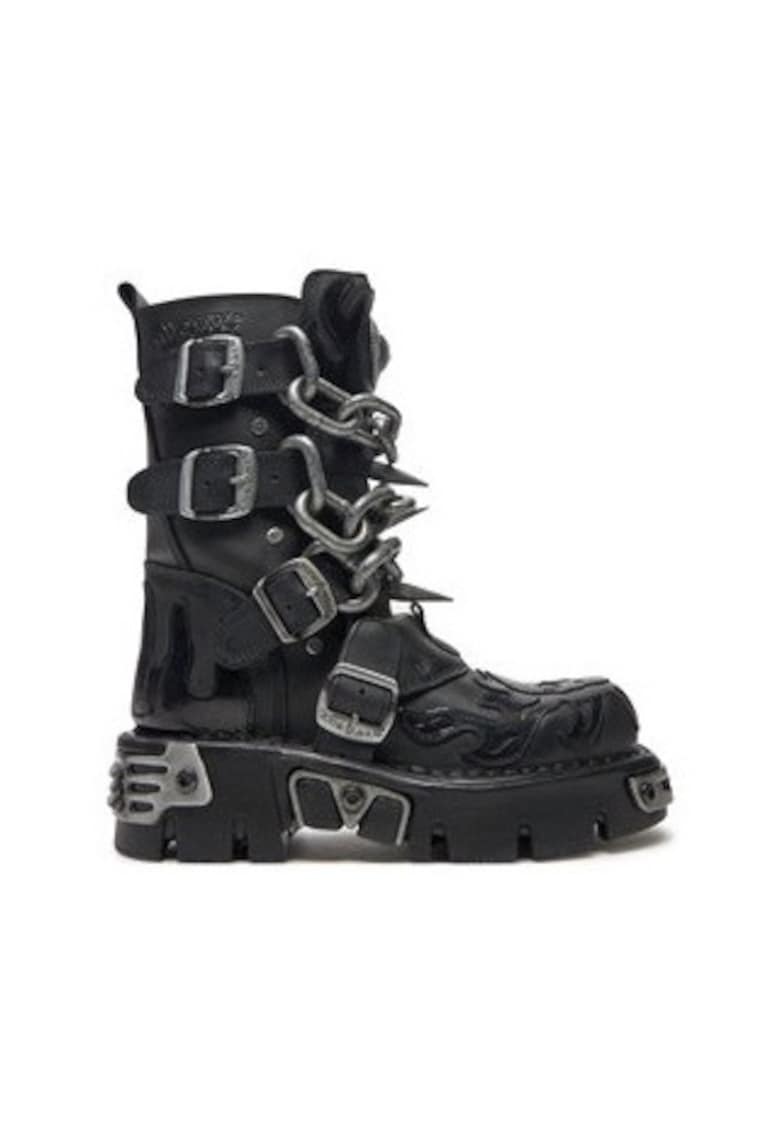 Ghete dama  piele ecologica - negru -