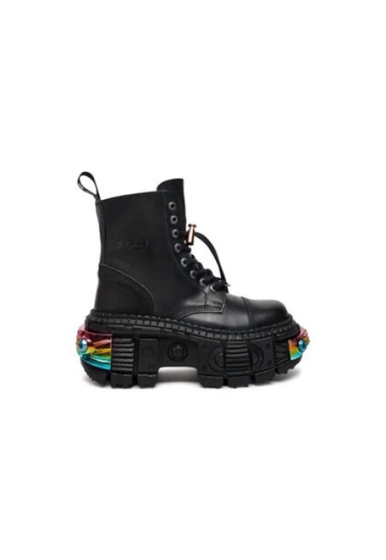 Ghete barbati  model M-WALL083CCT-S8 - piele naturala - negru