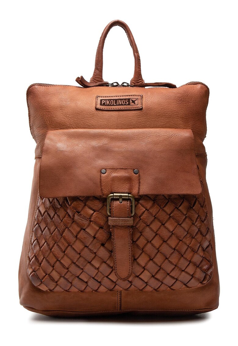 Rucsac de dama - Pikolinis - maro - piele naturala - fibra integrala