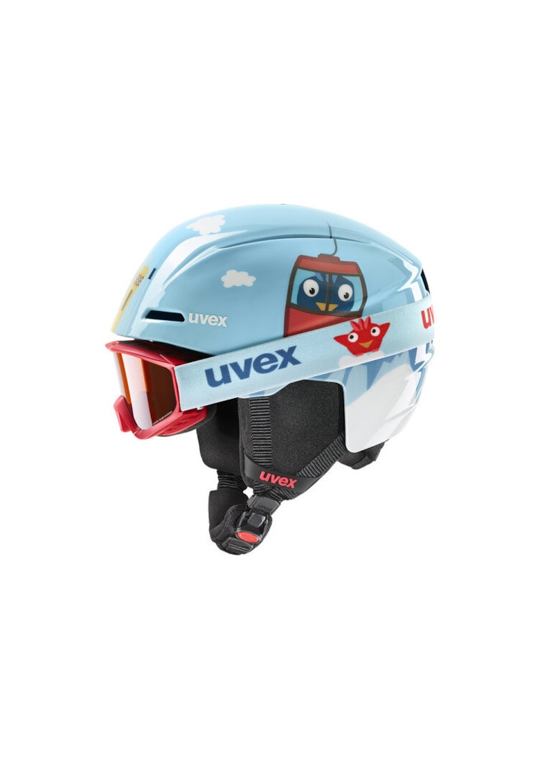 Casca de protectie sport Viti Set - 56/S - material plastic - albastru