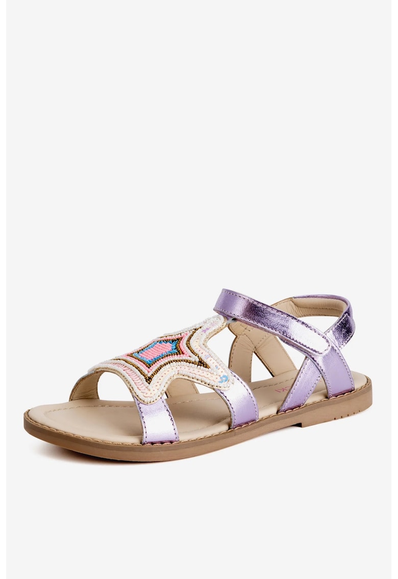 Sandale dama model 7540-6A - piele naturala - violet -