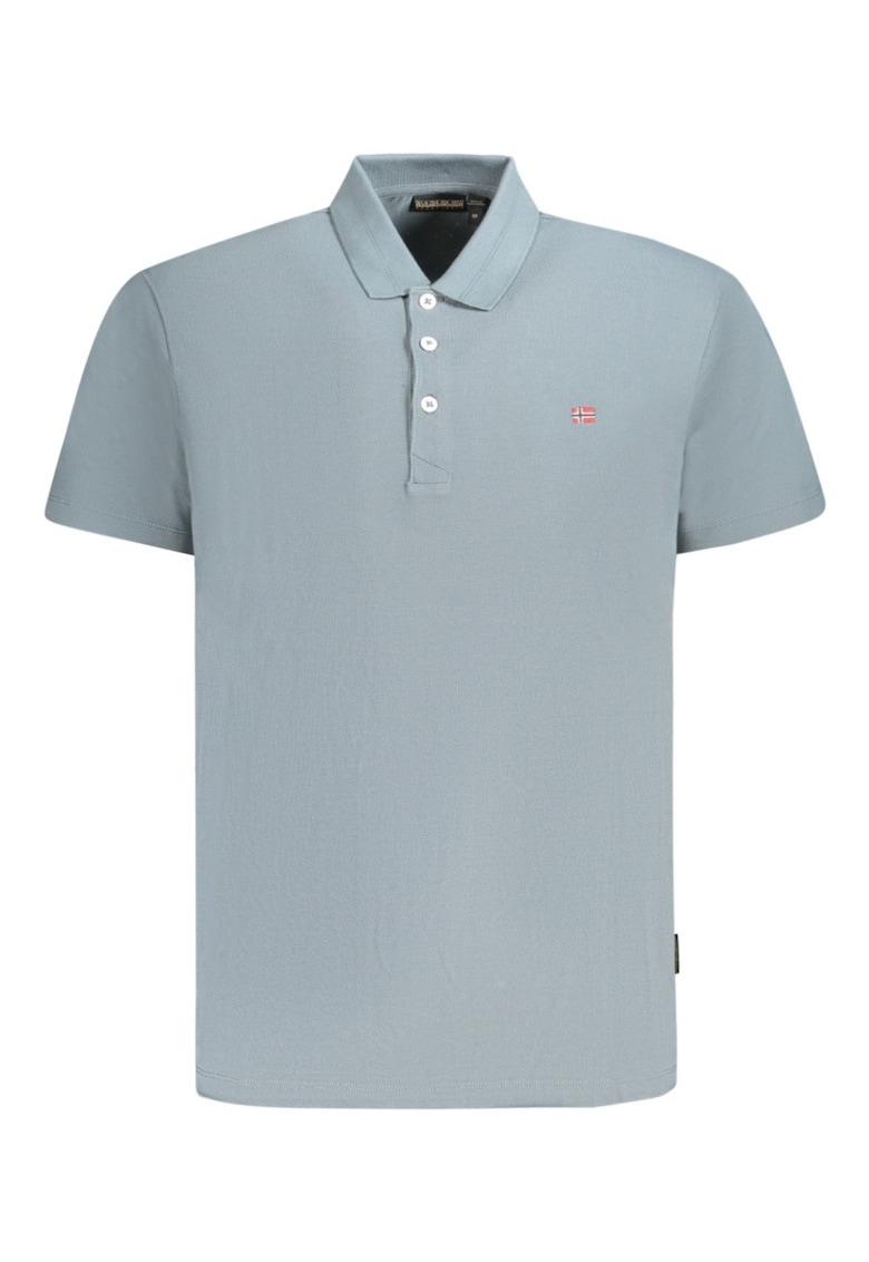 Tricou polo barbati - cu mini logo brodat - Regular fit -  Gri inchis