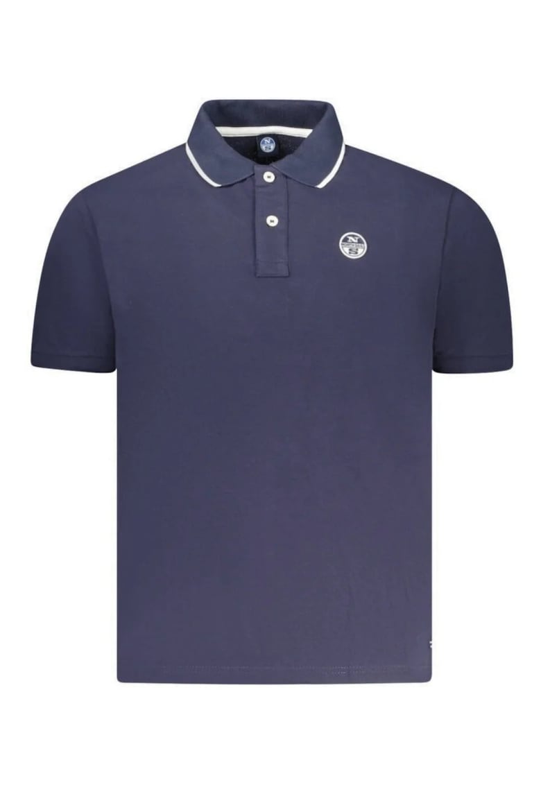 Tricou polo barbati - cu mini logo brodat si detalii pe guler - Regular fit -