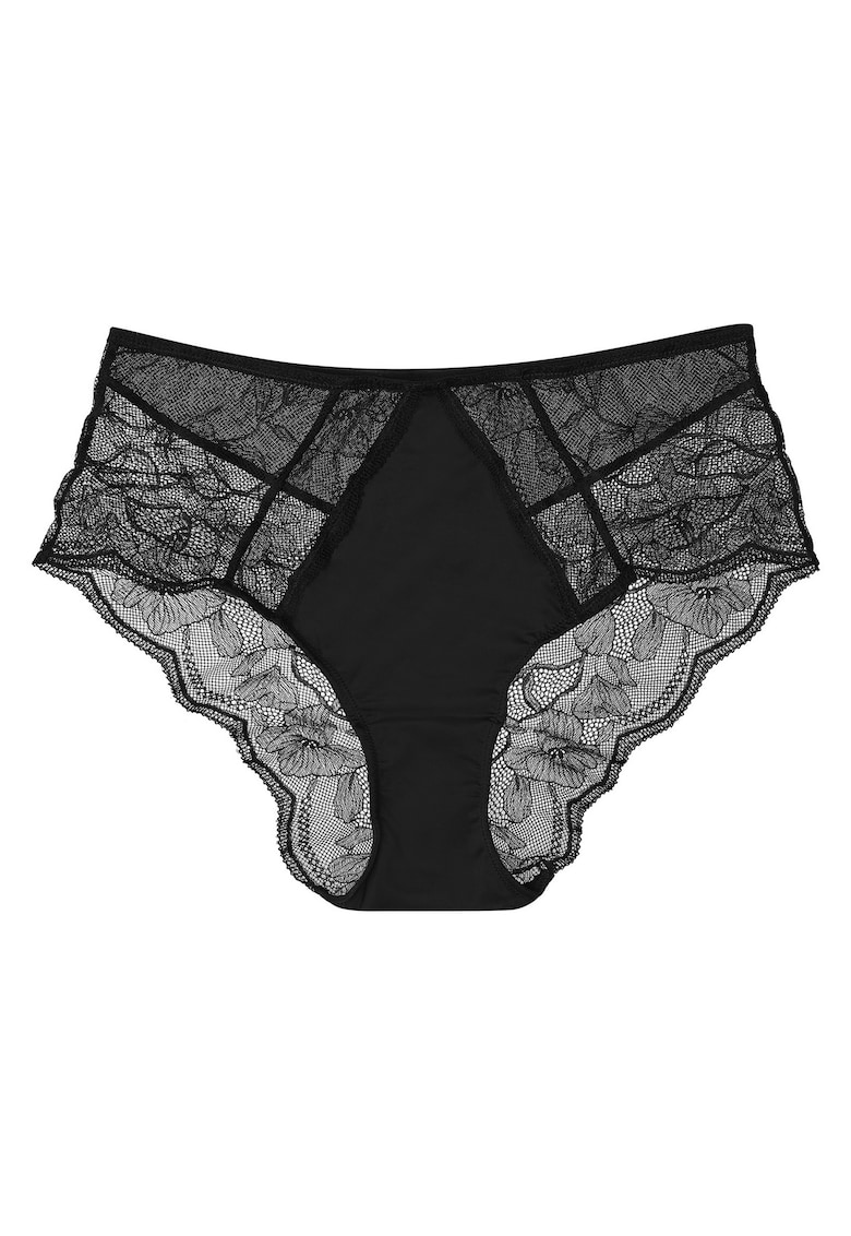 Chiloti cu talie inalta Talisman Negru gri