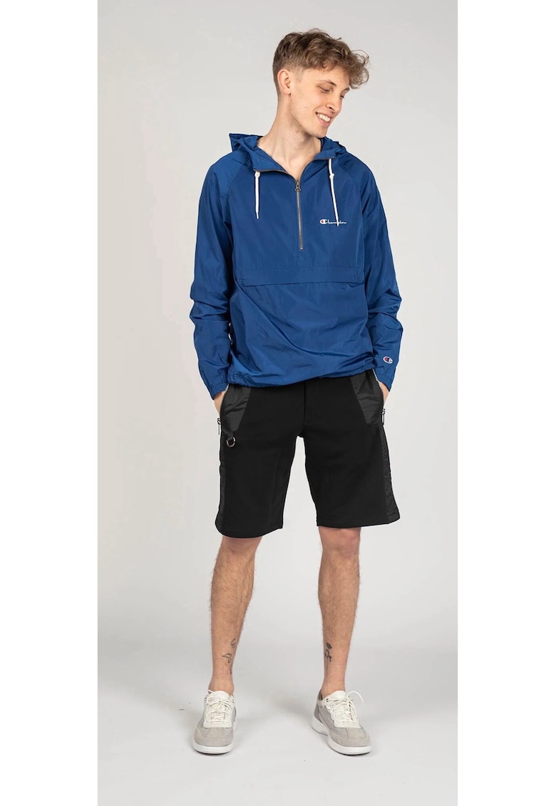 Jacheta cu fermoar scurt si gluga -