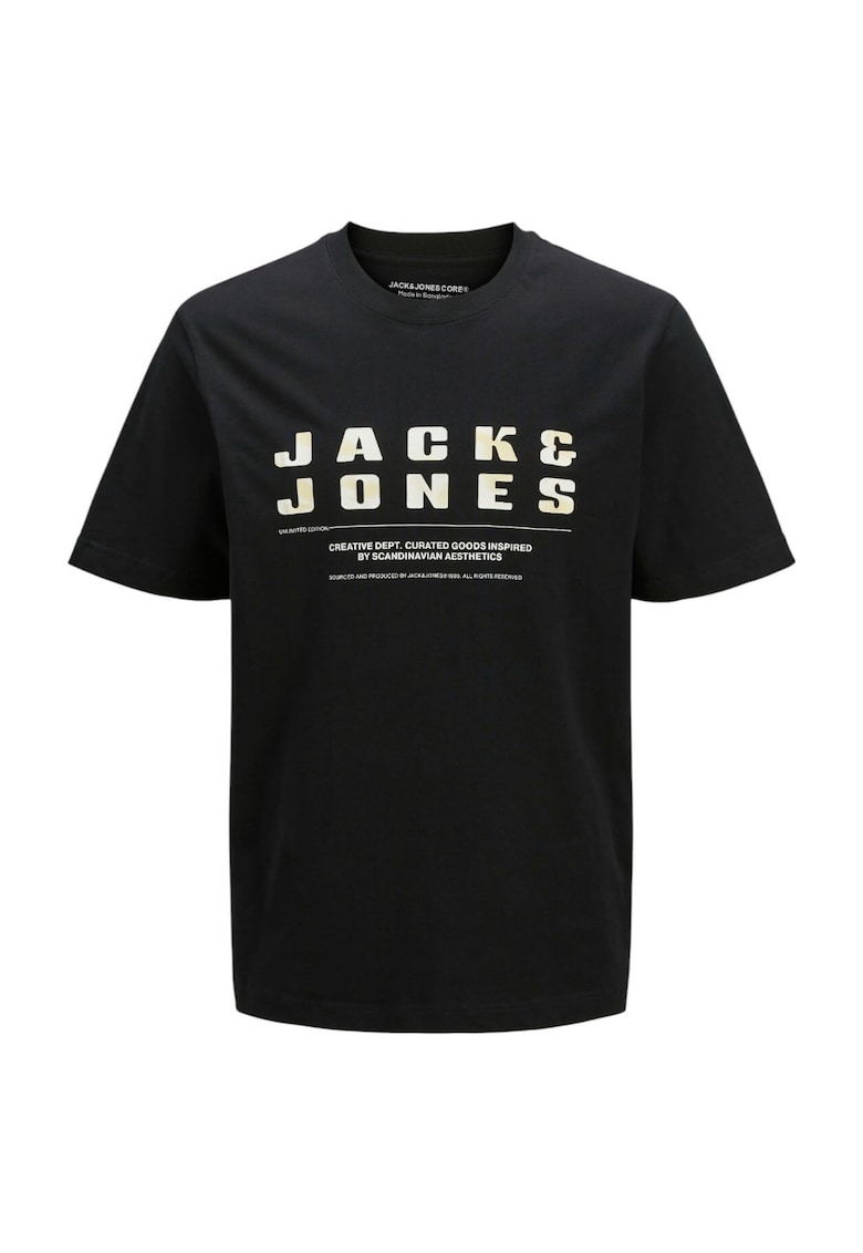Tricou JACK &JONES Recharge Front 42678 - Negru