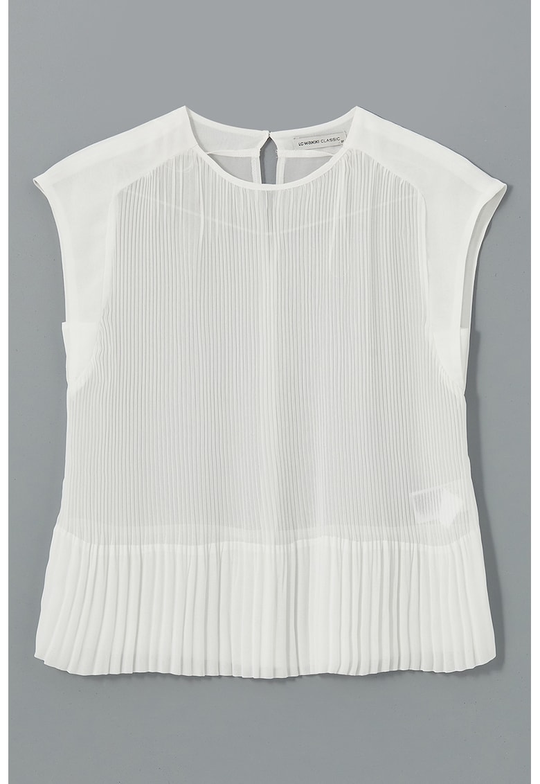 Bluza semitransparenta cu pliuri