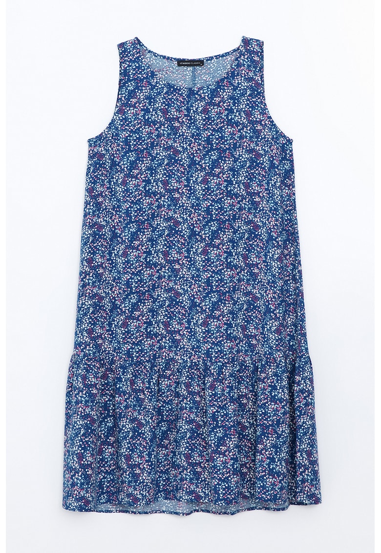 Rochie cu croiala dreapta si imprimeu floral Rochie cu croiala dreapta si imprimeu floral