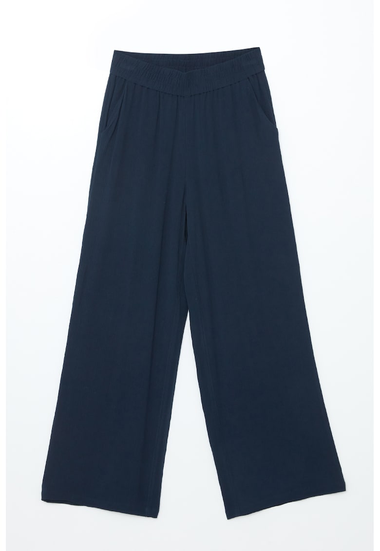 Pantaloni ampli cu talie elastica